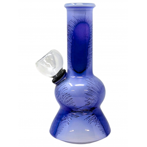 5" Asst Color Flower Design GOR Water Pipe - [RJA64]