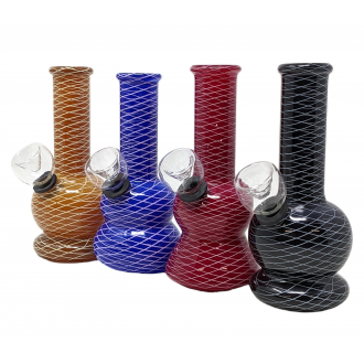 5'' Asst Colored Net Design Water Pipe - [RJA65]