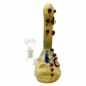 9" Fumed Frit Art Ancient Demon Water Pipe - [RKD28]