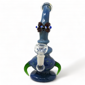 8" Unleash the Devil One-Eye Frit Art Water Pipe - [RKD54]