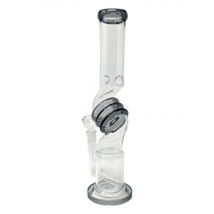 14.5" Assorted Color Rim HoneyComb Perc Triple Rim Water Pipe [SAJ01]