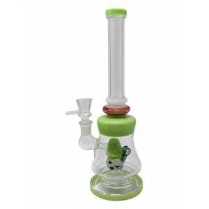 11" Assorted Slyme Color Rim Mushroom Perc Water Pipe [SAJ11]