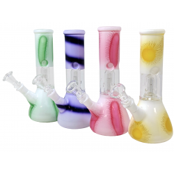 8 Dome Perc Multi Design Water Pipe (Blood Splatter) -ND-Bl