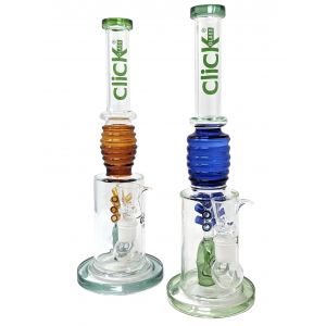 12.5" "Click Glass" Donut Perc Water Pipe [SAJ27]