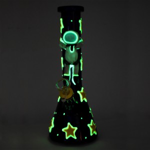 10.5" Starbound Spaceman Beaker Bong (Glow in the Dark)
