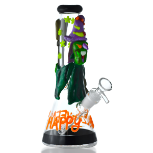 10" Pre-Lit Halloween Witchy Beaker Bong (Glow in the Dark)