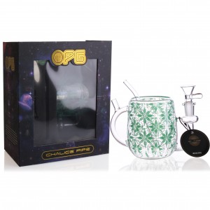 On Point Glass - 7" Mug-Shaped Glass Water Pipe with Double Side Design