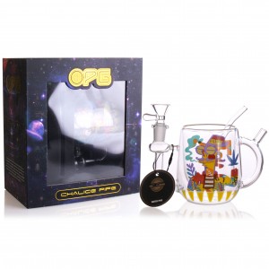 On Point Glass - 7" Mug-Shaped Glass Water Pipe with Single Side Design