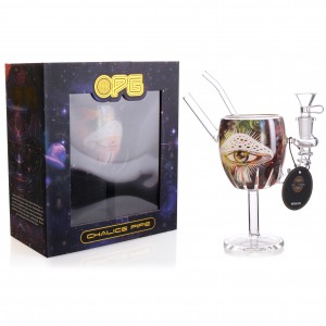 On Point Glass - 7" Wine Glass Water Pipe with Double Side Designs