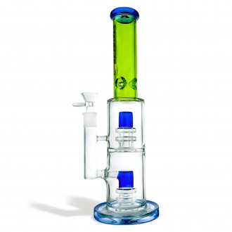 Social Glass - 12.5" Matrix Magic x2 Elevate Your Smoke W/ Straight Water Pipe [A-09]