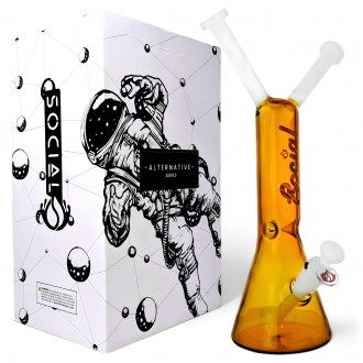 Social Glass - JAKIRO Twin-Headed Dragon Beaker Water Pipe - [A7-11]