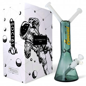 Social Glass - JAKIRO Twin-Headed Dragon Beaker Water Pipe - [A7-11]