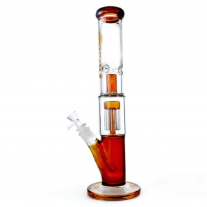 Social Glass - 15" Inhale The Essence Of Nature W/ Tree Perc Cylindrical Water Pipe [CY004]