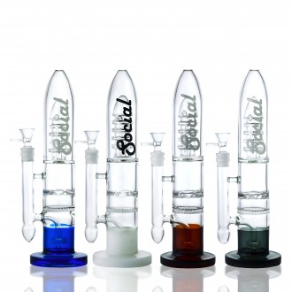 Social Glass - 12.5" Futuristic Space Capsule Honeycomb Perc Water Pipe