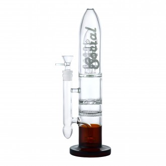 Social Glass - 12.5" Futuristic Space Capsule Honeycomb Perc Water Pipe