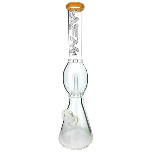 18" AFM Glass Flying Saucer Color Lip Glass Beaker Bong 