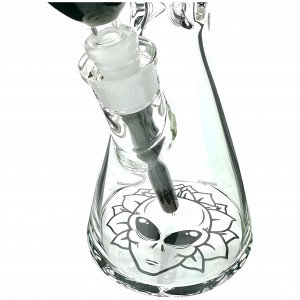 12" AFM Glass Chubbi Beaker Clear Colored Lip Beaker Bong Bundle