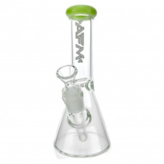 8" AFM Glass Colored Lip Clear Mini Beaker Water Pipe*