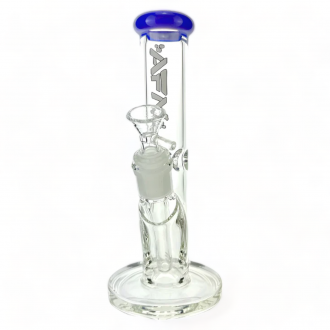 8" AFM Glass Colored Lip Clear Mini Straight Tube Beaker Water Pipe*