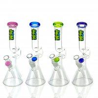 12" AFM Hunchback Colored Lip Glass Beaker Bong*