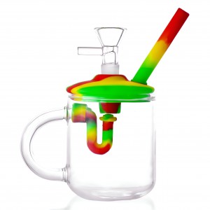 6" Mug-Style Silicone Recycler Water Pipe - Assorted