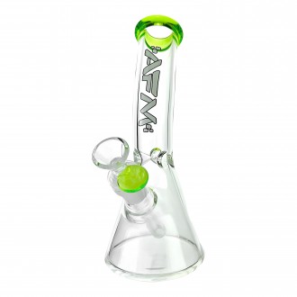 8" AFM Colored Lip Bent Neck Mini Beaker*