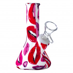 5" Assorted Design Silicone Beaker Water Pipe