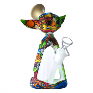 7" Graphic Design Alien Silicone Water Pipe - Assorted