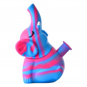 6" Color Splash Elephant Silicone Water Pipe - Assorted