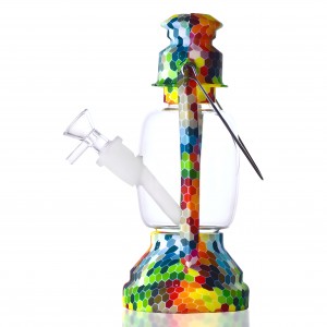 8" Vibrant Lantern Silicone Water Pipe - Assorted