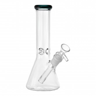 8.5" Color Rim Ice Catcher Beaker Water Pipe - [WCG-4B08]