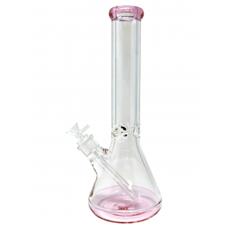 14" Color Rim & Fumed Base Beaker Water Pipe [WCG-9BBM14]