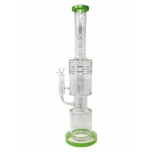 19" Multi Ice Pinch Apple Perc Water Pipe - Blue [WCG30-0106]