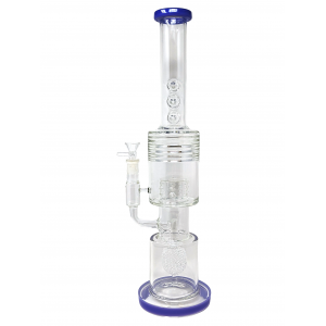 19" Multi Ice Pinch Apple Perc Water Pipe - Blue [WCG30-0106]