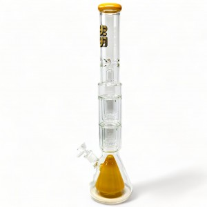 21" SYFY Glass Double Upside Down Perc Double beaker Water Pipe - [WP-2214] 