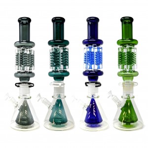 19.6" Detach and Elevate The Intra Beaker Freezable Coil Water Pipe Assorted Color [WP-2222]