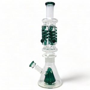 14" Detach and Elevate The Intra Beaker Freezable Coil Frostique Water Pipe - Assorted Colors [WP-2384]