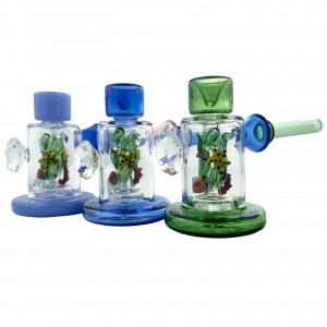 4" Aquatic Symphony Gem Grip Bubbler Hand Pipe [WP-2942]