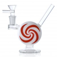 5" Candy Cane Spiral Water Pipe