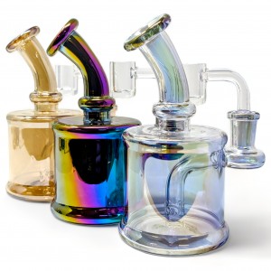 5.5" 'Fall Is In The Air' Electroplated Water Pipe W/Quartz Banger [WP3]