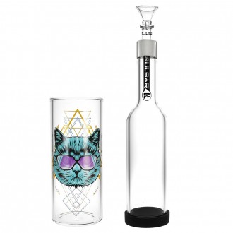 Pulsar - 11.5" Sacred Cat Geometry Gravity Water Pipe -19mm F [WP523]