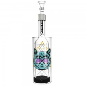 Pulsar - 11.5" Sacred Cat Geometry Gravity Water Pipe -19mm F [WP523]