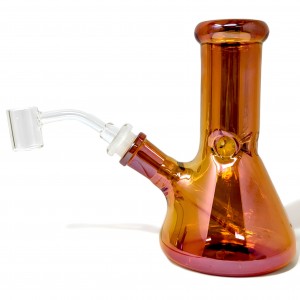 6.5" Metallic Majesty: Electroplated Beaker Water Pipe - [WP9401]