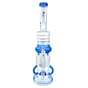 High Point Glass - 19.5" Ice-Pinch W/ Triple Honeycomb Chamber Perc Recycler [WPA-24]
