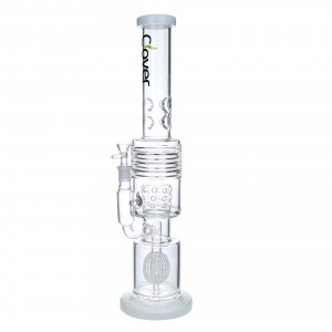 Clover Glass - 19" Multi Chamber Apple Perc Straight Water Pipe [WPA-272]