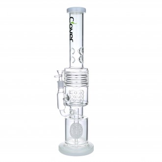 Clover Glass - 19" Multi Chamber Apple Perc Straight Water Pipe [WPA-272]