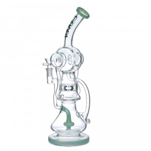 Clover Glass - 13.5" BeatCraft Art W/ Shower Head Perc Water Pipe [WPB-369]