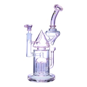 Clover Glass - 12" Glass Pyramid Tree perc Water Pipe