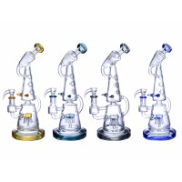 Clover Glass - 12.5" Cone Tower Sprinkler Perc Water Pipe