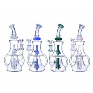 Clover Glass - Dual Chamber Mini Beaker Perc Water Pipe